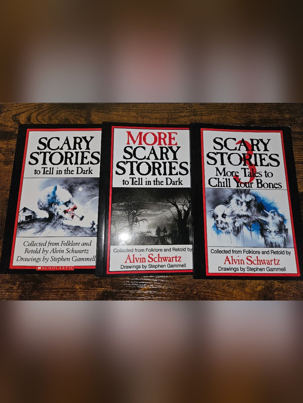 Scary Stories to Tell in the Dark Paperback Book Set - White, Black, Red Covers